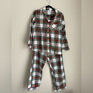 Wondershop at target festive plaid cotton pajama set size medium